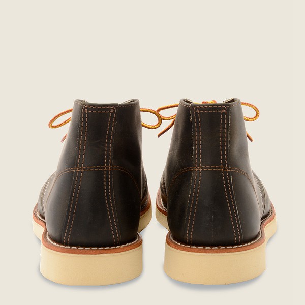 Red Wing Heritage Shoes Dark Grey - Red Wing Mens Work - Chukka Rough & Tough Leather - NTMVX-0876